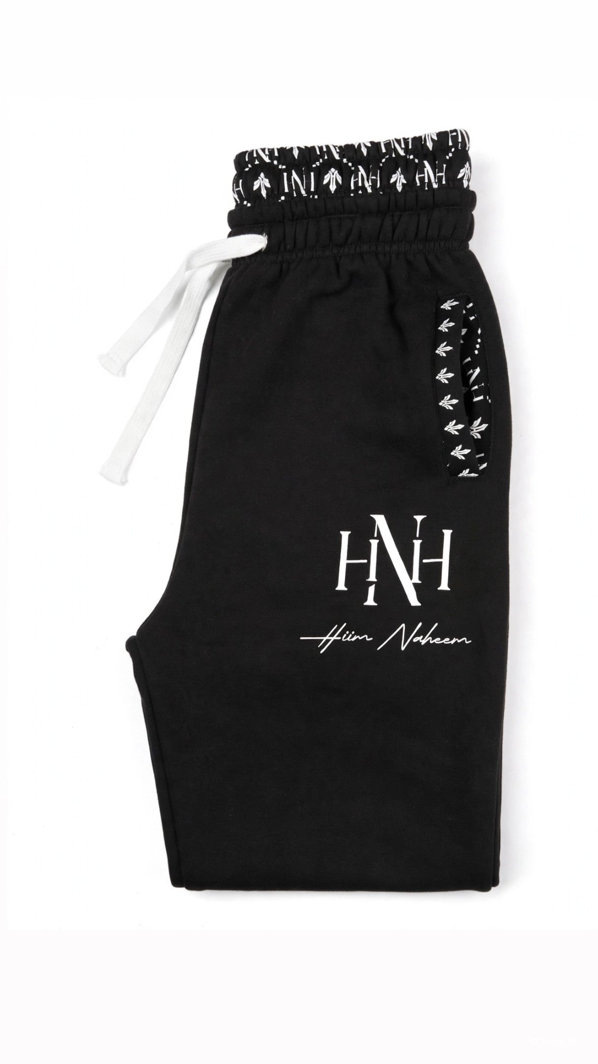 HNH Monogram White Sweats Back